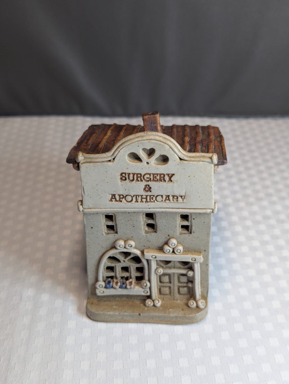 Vintage Windy Meadows Pottery Surgery & Apothecary Village House Figurine
